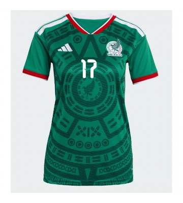 Mexico Orbelin Pineda #17 Hjemmebanetrøje Dame VM 2026 Kortærmet